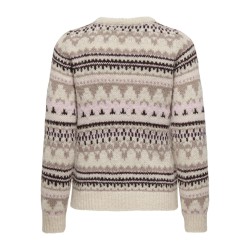 ONLY Montana Langærmet Life O-Neck Cc Knt - Hvidcap Gray