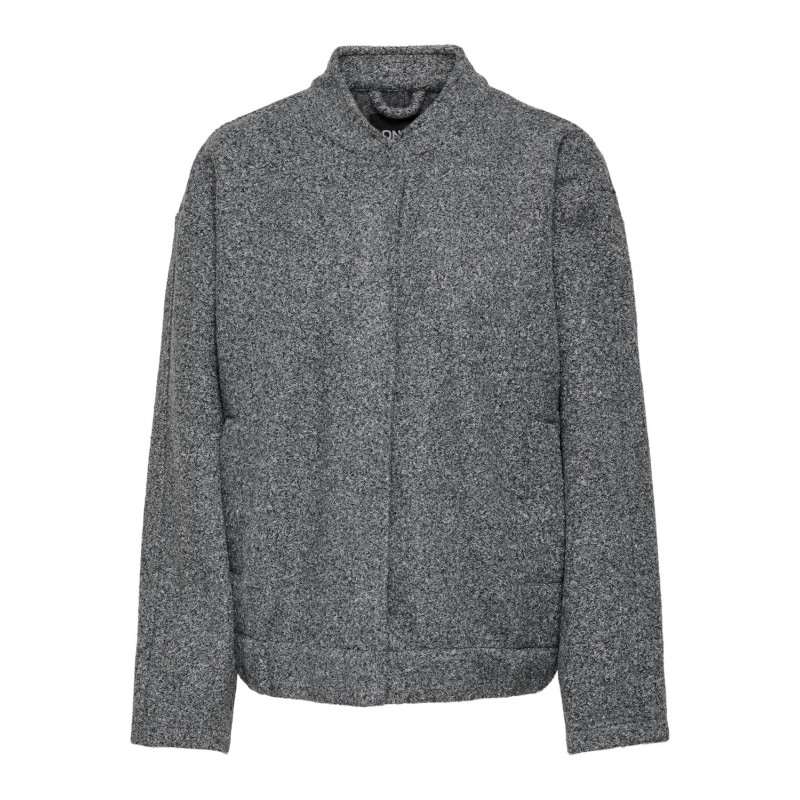 ONLY Gaia Boucle Bomber Otw Os - Dark Grey Melange