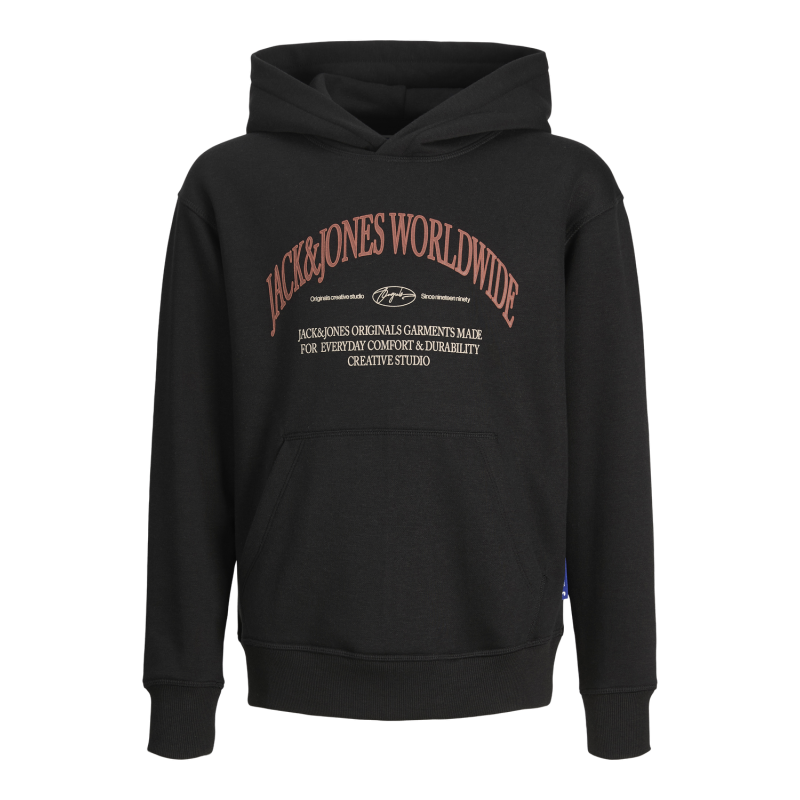 JACK & JONES JUNIOR Jorfrederiksberg Margate Sweat Ho Bf Junior - Sort