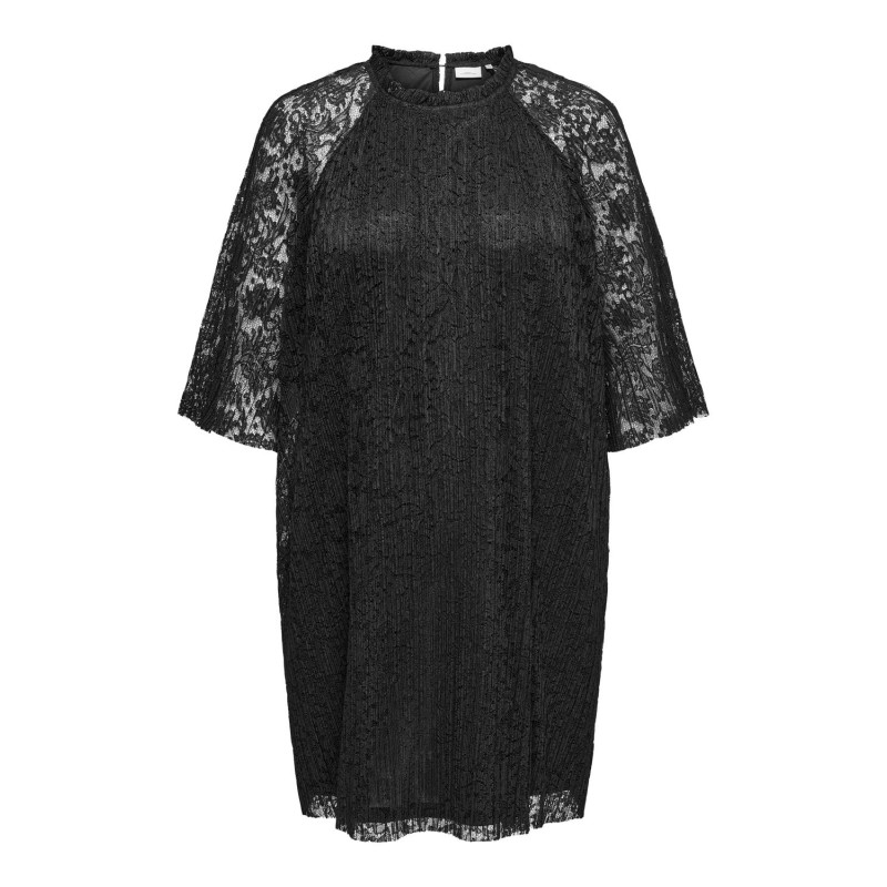 ONLY CARMAKOMA Losia 3/4 Lace Blk Kjole Jrs - Sort