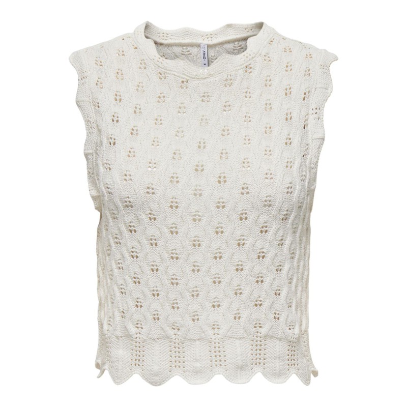 ONLY Luna Life Strik Top - Cloud Dancer