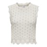 ONLY Luna Life Strik Top - Cloud Dancer