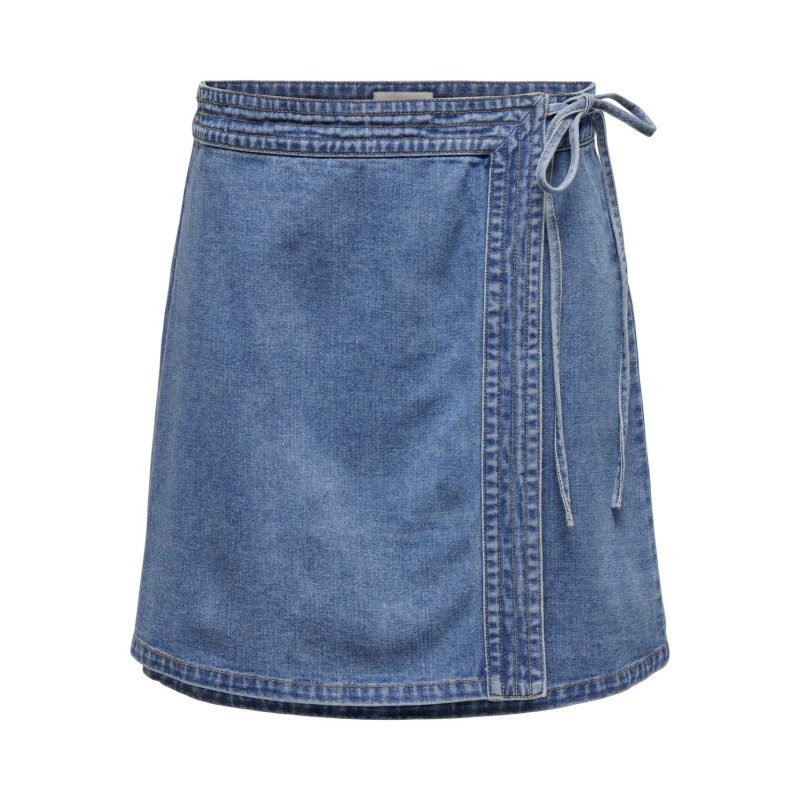 ONLY Villa Wrap Tie Denim Nederdel - Light Blue Denim ONLY Villa Wrap Tie Denim Nederdel - Light Blue Denim