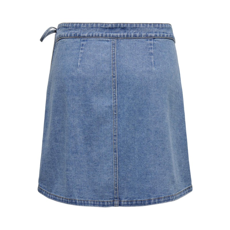 ONLY Villa Wrap Tie Denim Nederdel - Light Blue Denim ONLY Villa Wrap Tie Denim Nederdel - Light Blue Denim