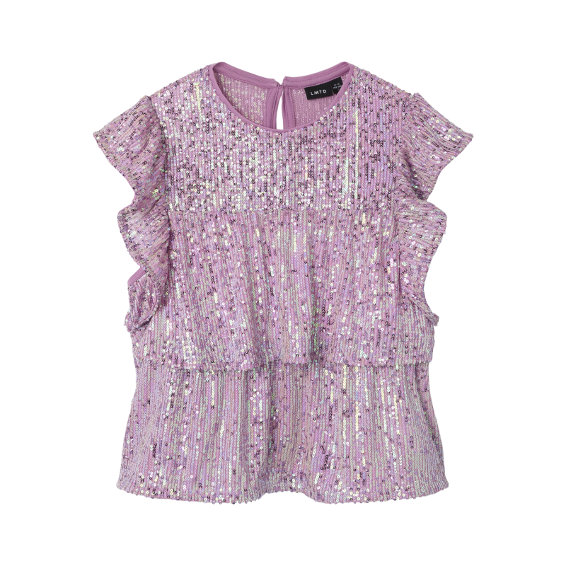 LMTD Rink Cap Sequins Top - Lilac Snow