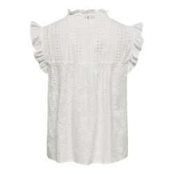 ONLY Reva Broderi Top - Cloud Dancer