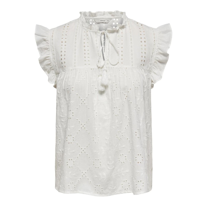 ONLY Reva Broderi Top - Cloud Dancer