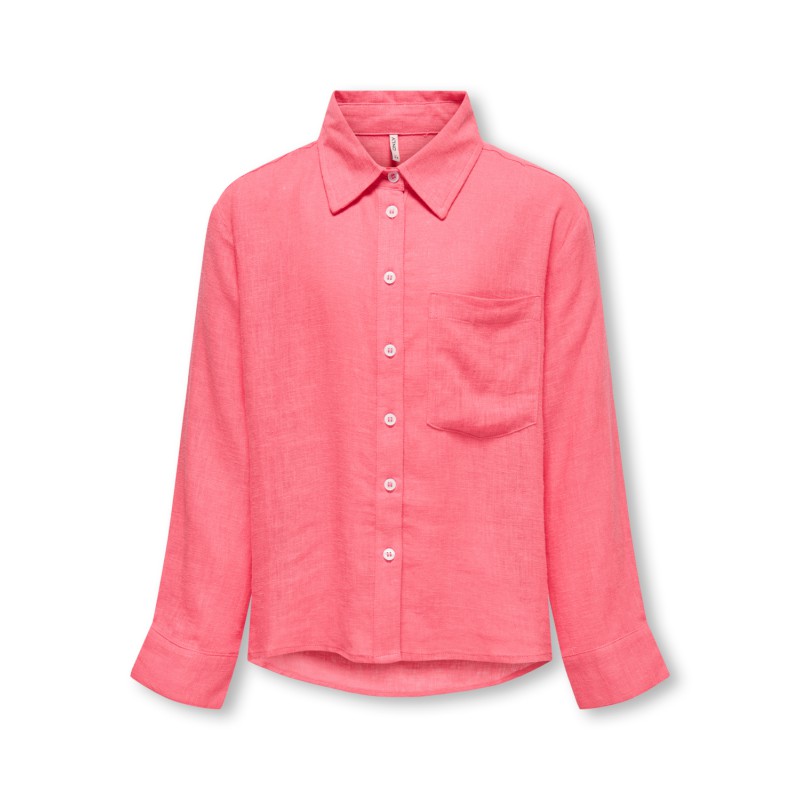 KIDS ONLY Tokyo Langærmet Linen Blend Shirt Pnt - Coral Paradise