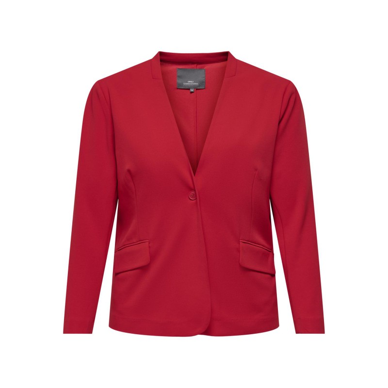 ONLY CARMAKOMA Rena Langærmet Fit Unlined Blazer Tlr - Mars Red