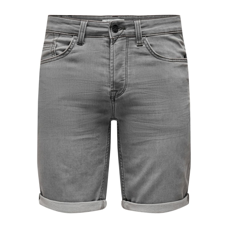 ONLY & SONS Onsply Jog Mg 8583 Pim Denim Korts - Grey Denim