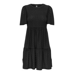 JDY Carla Cathinka Broderi Kjole - Sort