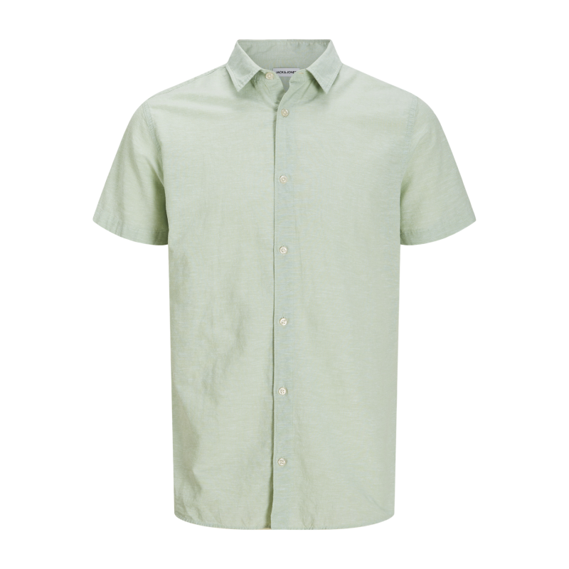 JACK & JONES PLUS Breeze Hør Skjorte - Iceberg Green