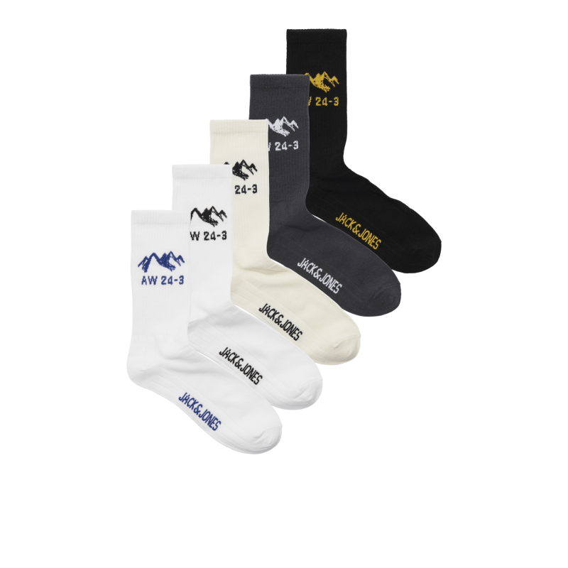 JACK & JONES JUNIOR Jaccooper Tennis Socks 5 Pack Junior - Forest River