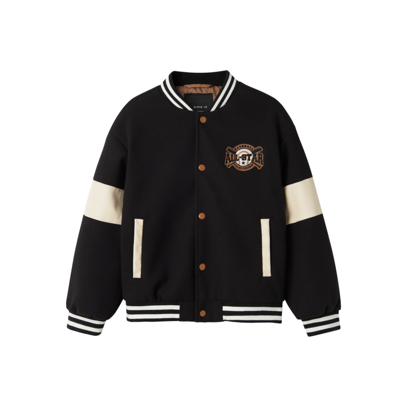 NAME IT Nkmmikado Varsity Jakke - Sort