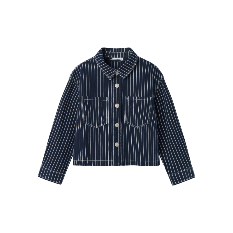 NAME IT Nkfzoe Twill Os Stripe Shirt 6466-Td T - Navy Blazer