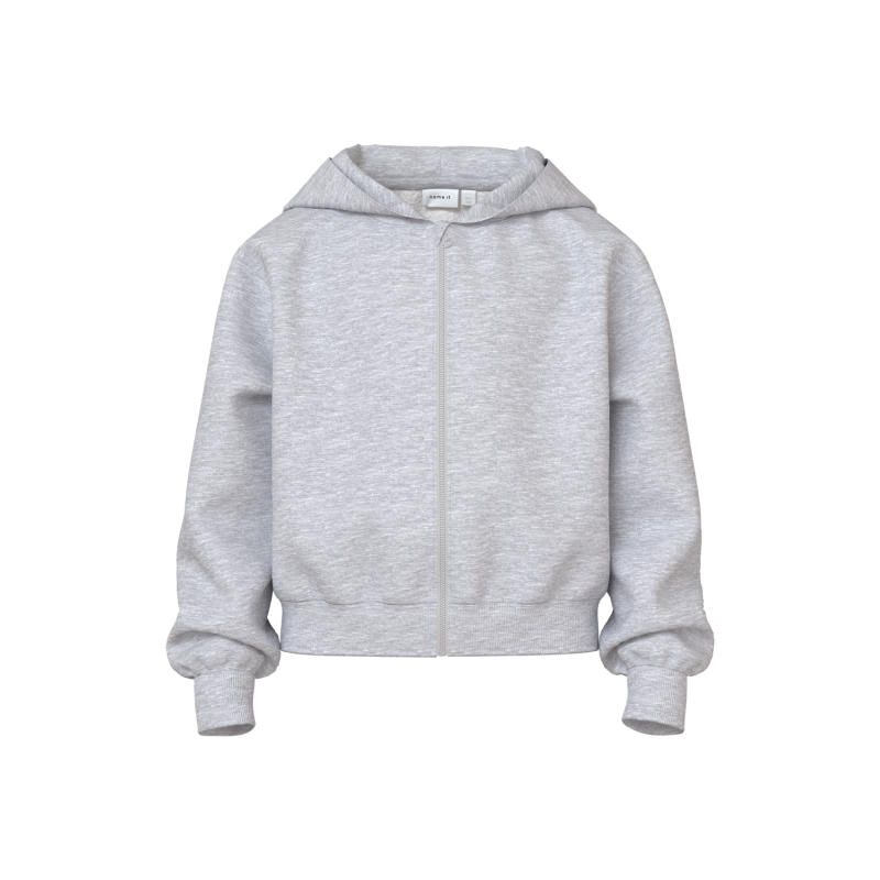 NAME IT Nkfmille Card W Hood Unb - Light Grey Melange