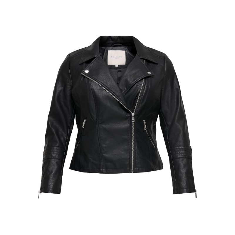 ONLY CARMAKOMA Emmy Faux Leather Biker - Sort