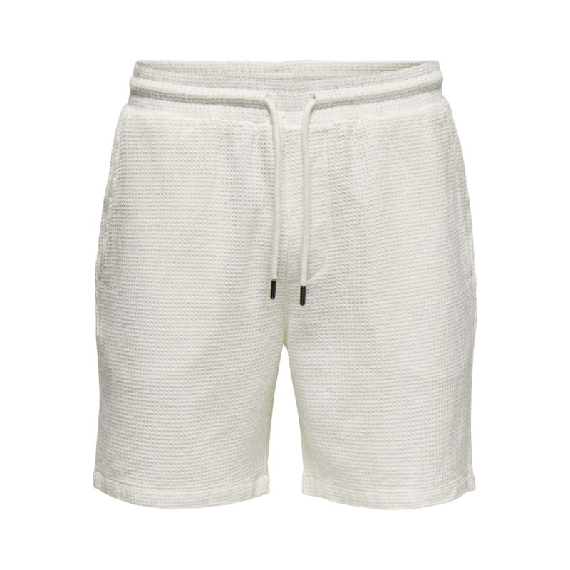 ONLY & SONS Bertil Waffle Shorts - Cloud Dancer