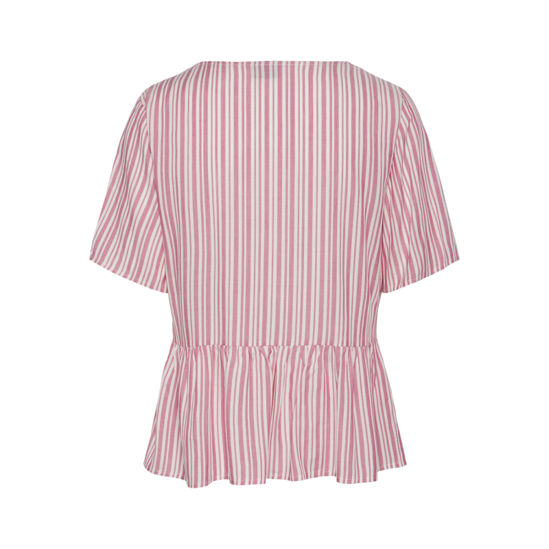 PIECES Pcalvina Kortærmet Button Down Top - Ibis Rose