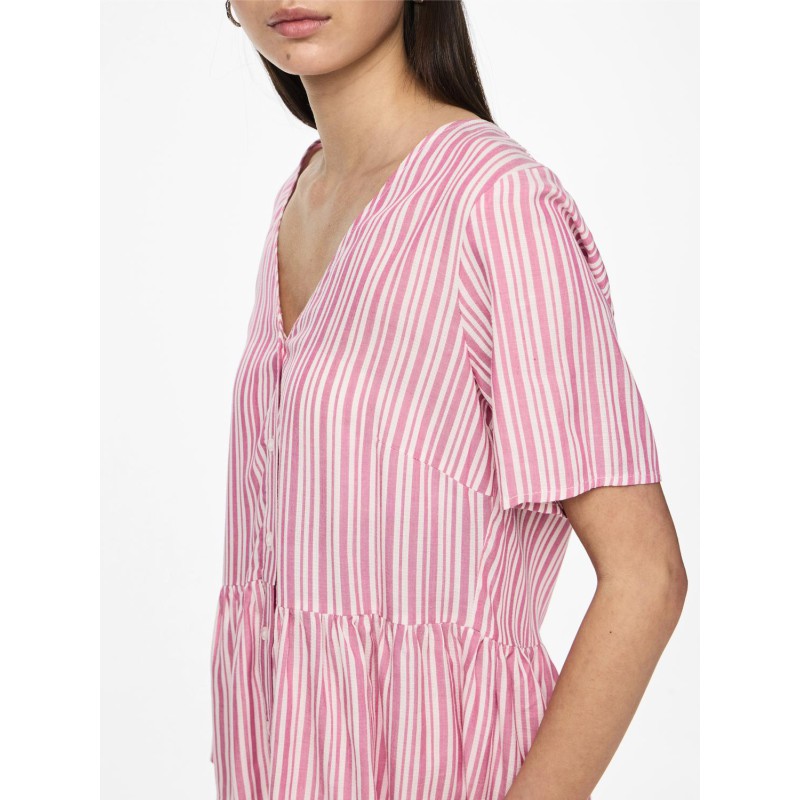PIECES Pcalvina Kortærmet Button Down Top - Ibis Rose