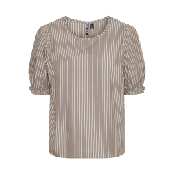 PIECES Pcpenny 2/4 O-Neck Top Camp Mm - Fossil