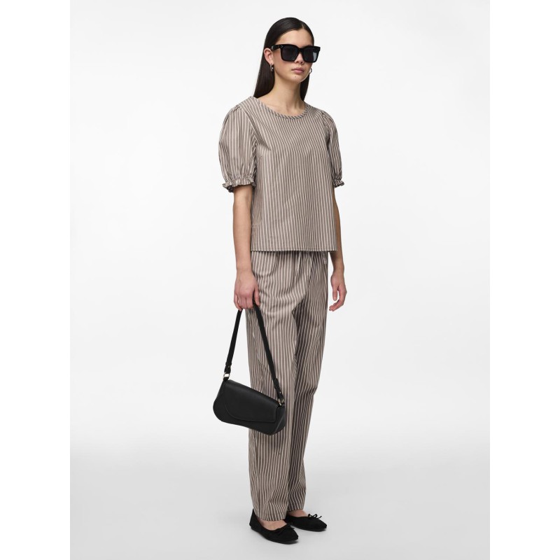 PIECES Pcpenny 2/4 O-Neck Top Camp Mm - Fossil