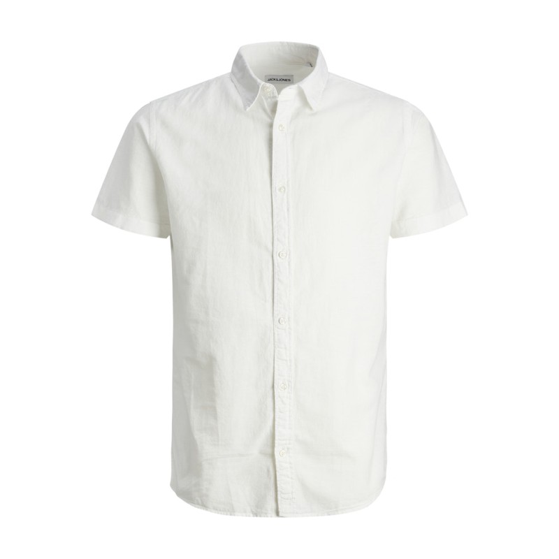 JACK & JONES Junior Hør S/S Skjorte - White