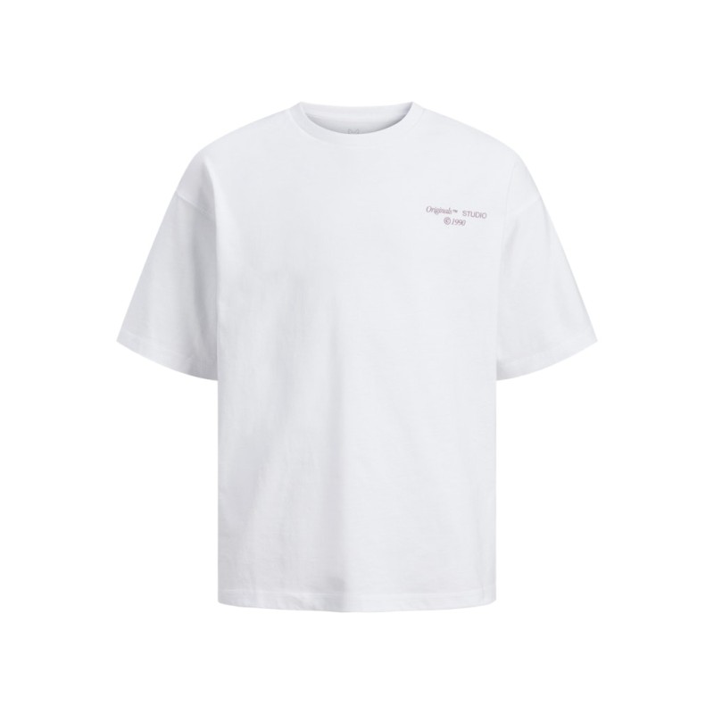 JACK & JONES Junior Noho Ryg Grafisk T-shirt - Bright White