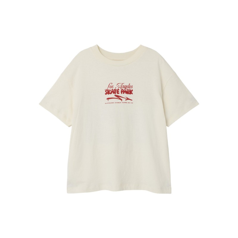 NAME IT Kids Luve "Skate Park" T-shirt - White Swan