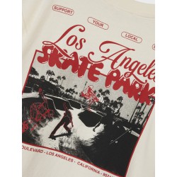 NAME IT Kids Luve "Skate Park" T-shirt - White Swan