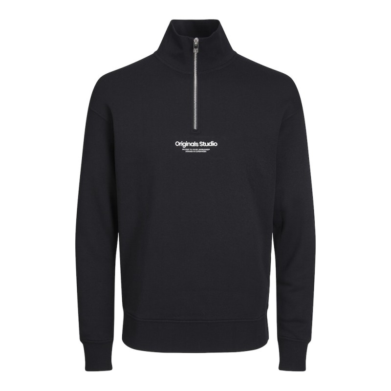 JACK & JONES Junior Vesterbro Sweat Quarter Zip - Sort