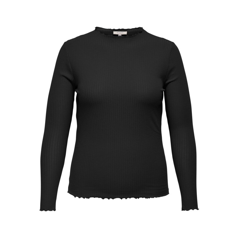 ONLY CARMAKOMA Ally Langærmet High Neck Top Jrs - Sort