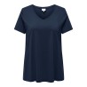 ONLY CARMAKOMA Bonnie S/S V A-Shape T-shirt - Naval Academy