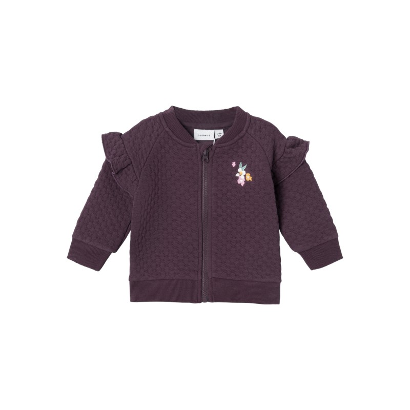 NAME IT Baby Lega Quiltet Cardigan - Plum Perfect