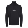 JACK & JONES Vesterbro Sweatshirt Kvart Lynlås - Sort