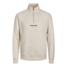 JACK & JONES Vesterbro Sweatshirt Kvart Lynlås - Moonbean