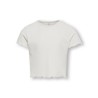 Kids Only Nella S/S Kort Top - CLoud Dancer