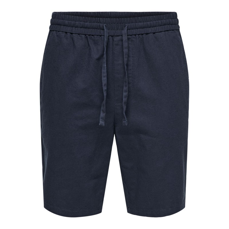 ONLY & SONS Linus Loose Hør Shorts - Dark Navy