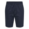 ONLY & SONS Linus Loose Hør Shorts - Dark Navy