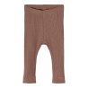 NAME IT Mini Rib Leggings - Cognac Melange