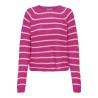 JDY Ellen L/S Ragla Strik Stribet Pullover - Rose Violet