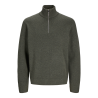 JACK & JONES Blamilano Stitch Strik Kvart Lynet Sweater - Peat