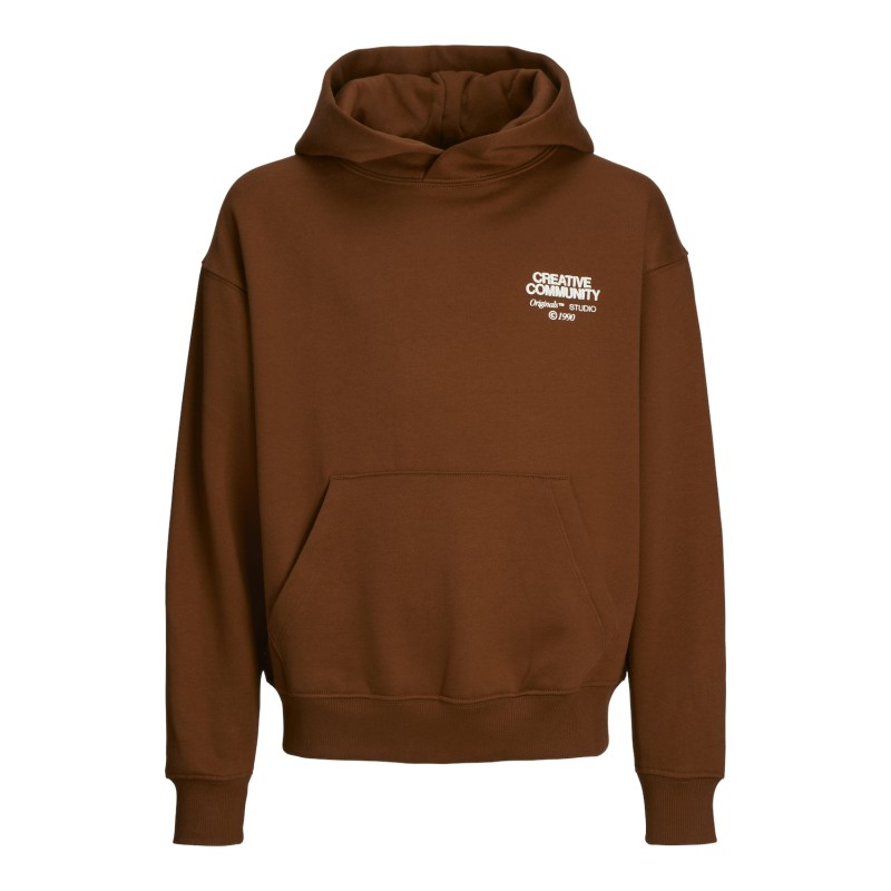 JACK & JONES Junior Noho Back Grafisk Hoodie - Brandy Brown