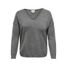 ONLY CARMAKOMA Margareta L/S Strik Pullover - Chocolate Torte