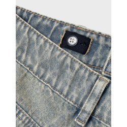 LMTD Mirty Denim Loose Bukser - Light Blue Denim