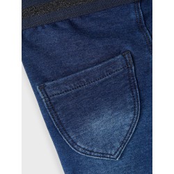 NAME IT Mini Salli Slim Sweat Jeans - Dark Blue Denim