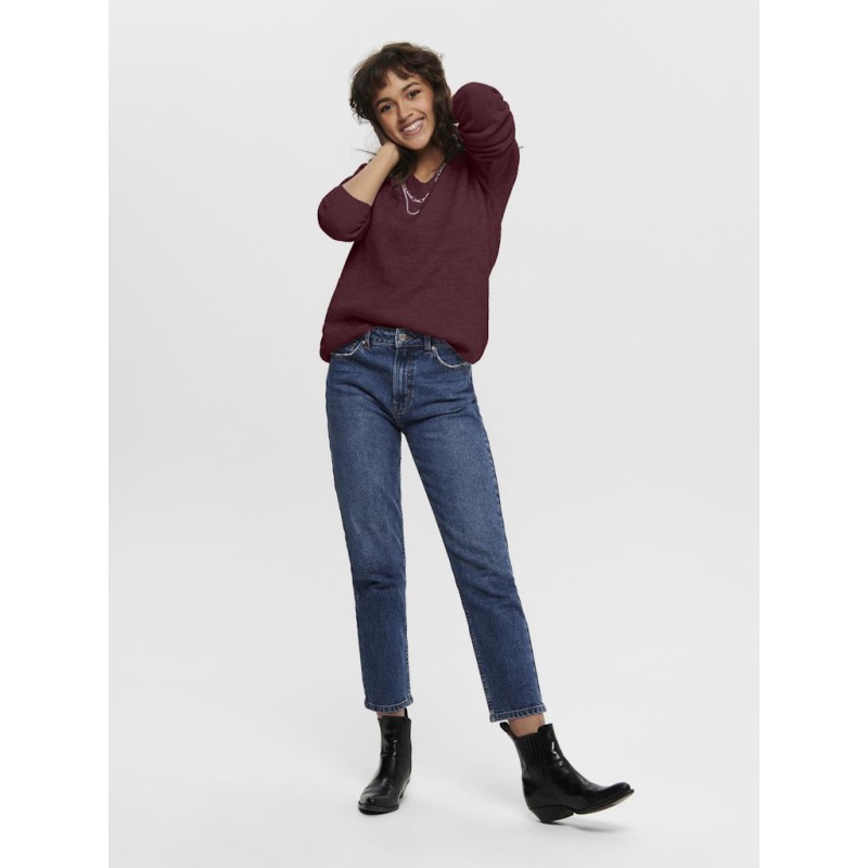 ONLY Camilla Strik Pullover - Port Royale