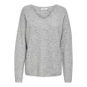 ONLY Camilla Strik Pullover - Light Grey Melange