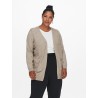 ONLY CARMAKOMA Åben Strik Cardigan - Beige