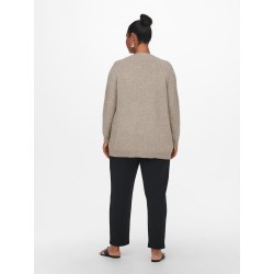 ONLY CARMAKOMA Åben Strik Cardigan - Beige